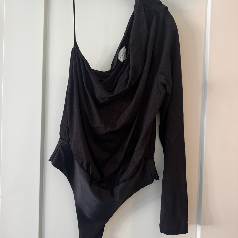 Cami NYC Black one shoulder Bodysuit